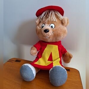 VINTAGE 1983 ALVIN & THE CHIPMUNKS  18"  Talking Plush Toy Pull String.